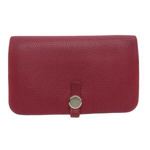 Hermès Dogon Burgundy Leather Wallet  (Pre-Owned)